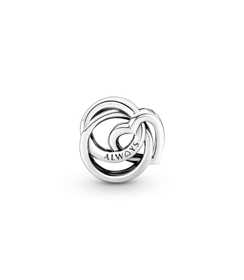 Charm en plata de ley Corazón Círculo Familiar Siempre