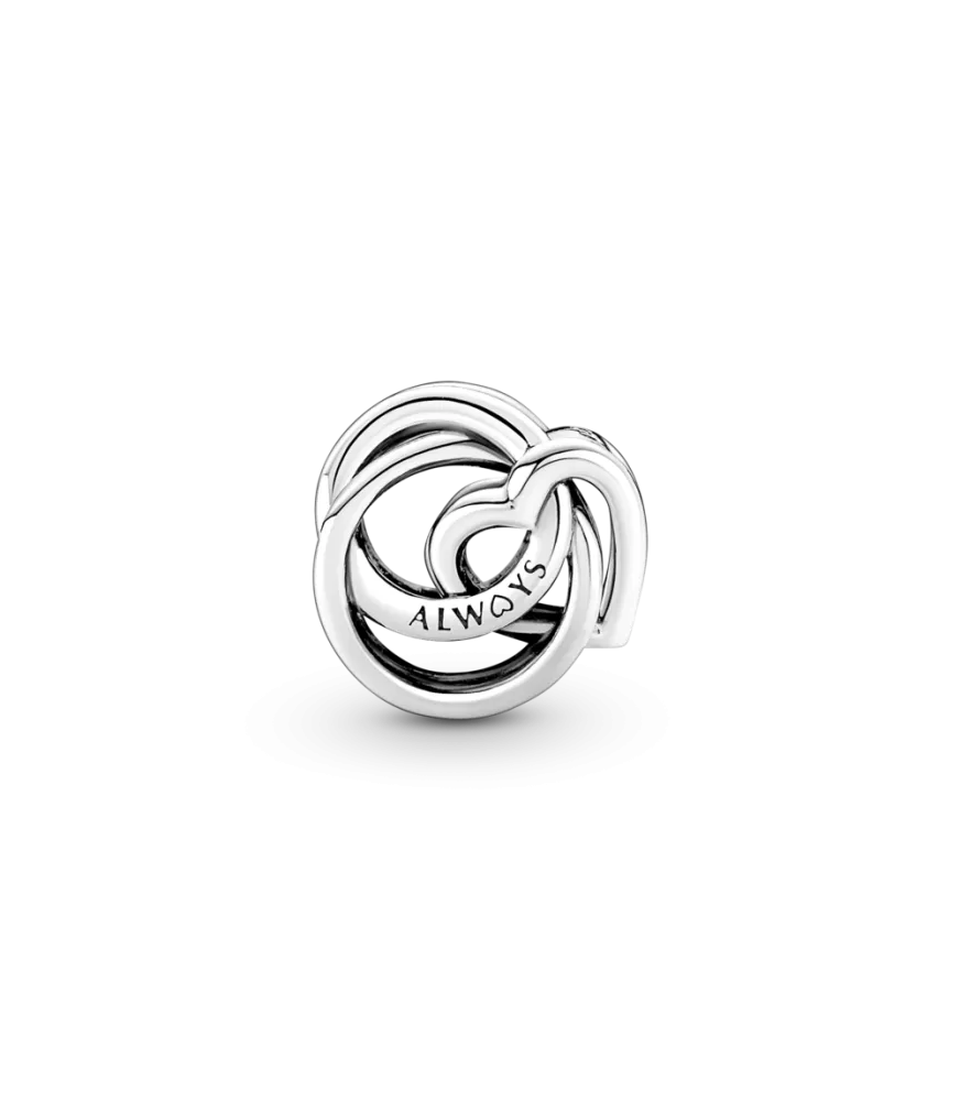 Charm en plata de ley Corazón Círculo Familiar Siempre