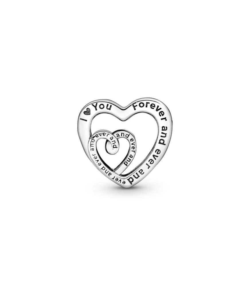 Charm en plata de ley Corazones Infinitos Entrelazados