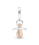 Charm Colgante en plata de ley y con un recubrimiento en oro rosa de 14k Chupete Bebé