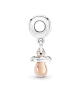 Charm Colgante en plata de ley y con un recubrimiento en oro rosa de 14k Chupete Bebé