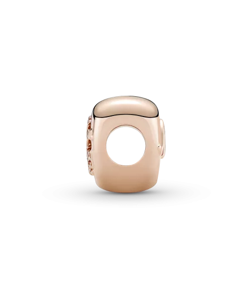 Charm con un recubrimiento en oro rosa de 14k Corazón Gracias Mamá