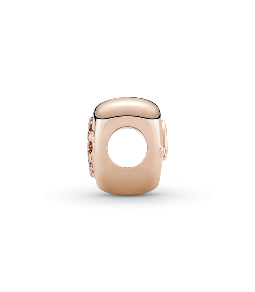 Charm con un recubrimiento en oro rosa de 14k Corazón Gracias Mamá