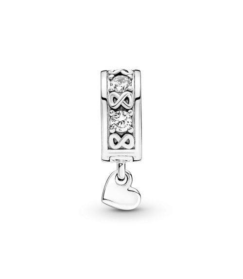 Clip en plata de ley Familia Siempre en Pavé