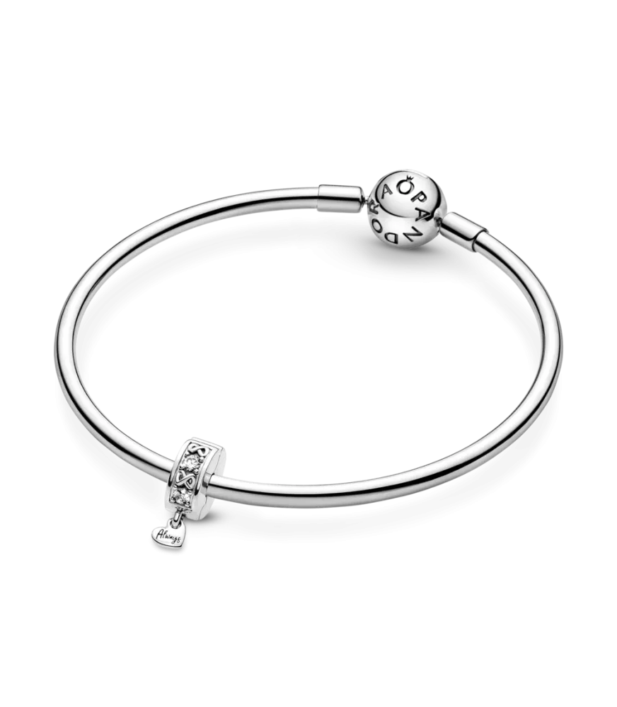 Clip en plata de ley Familia Siempre en Pavé