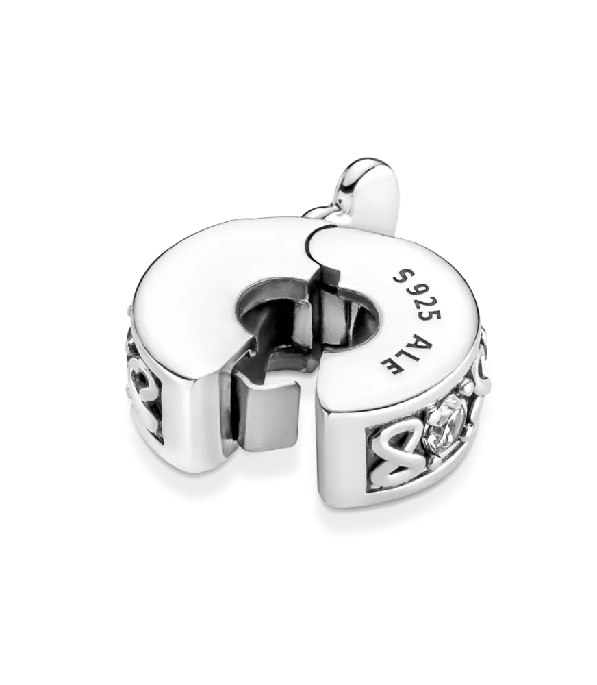 Clip en plata de ley Familia Siempre en Pavé