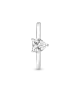 Anillo Solitario en plata de ley Corazón Brillante