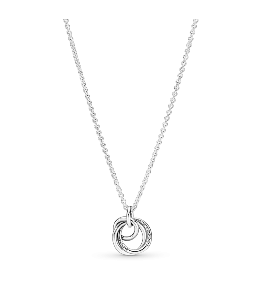 Colgante en plata de ley Círculo Familiar Siempre