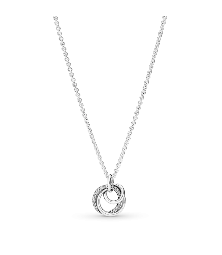 Colgante en plata de ley Círculo Familiar Siempre