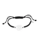 Pulsera Lotus Silver Mother's Love corazón de plata macramé.