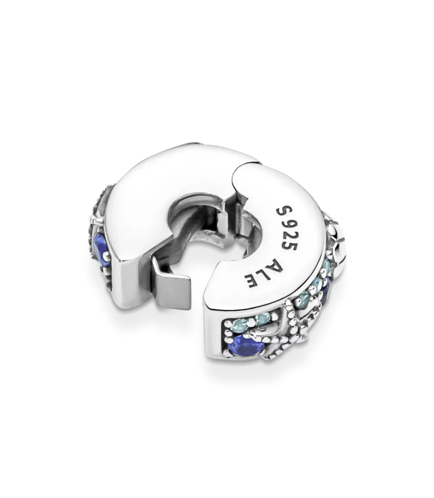 Clip en plata de ley Concha & Estrella de Mar Tropical