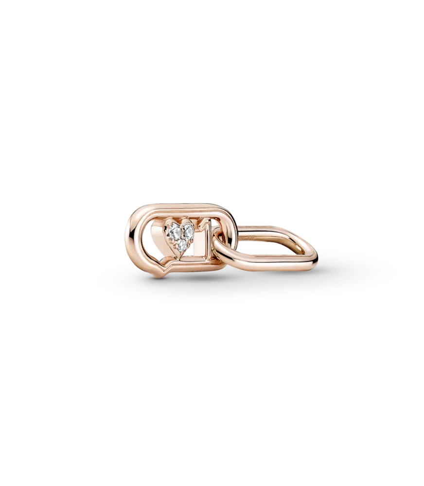 Link Doble con un recubrimiento en oro rosa de 14k Love It Pandora ME