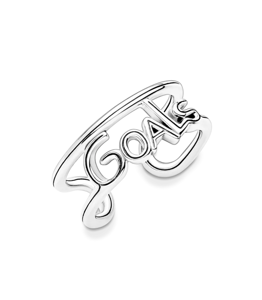 Anillo en plata de ley Goals Abierto Pandora ME