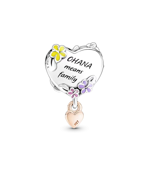 Charm en plata de ley Ohana Lilo & Stitch de Disney