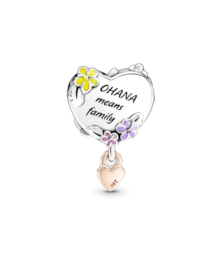 Charm en plata de ley Ohana Lilo & Stitch de Disney