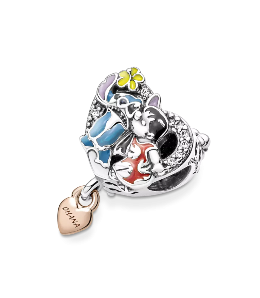Charm en plata de ley Ohana Lilo & Stitch de Disney