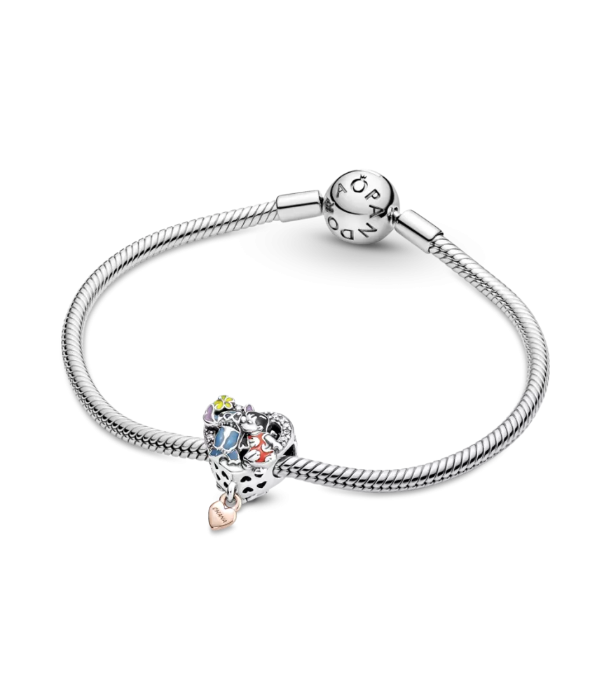 Charm en plata de ley Ohana Lilo & Stitch de Disney