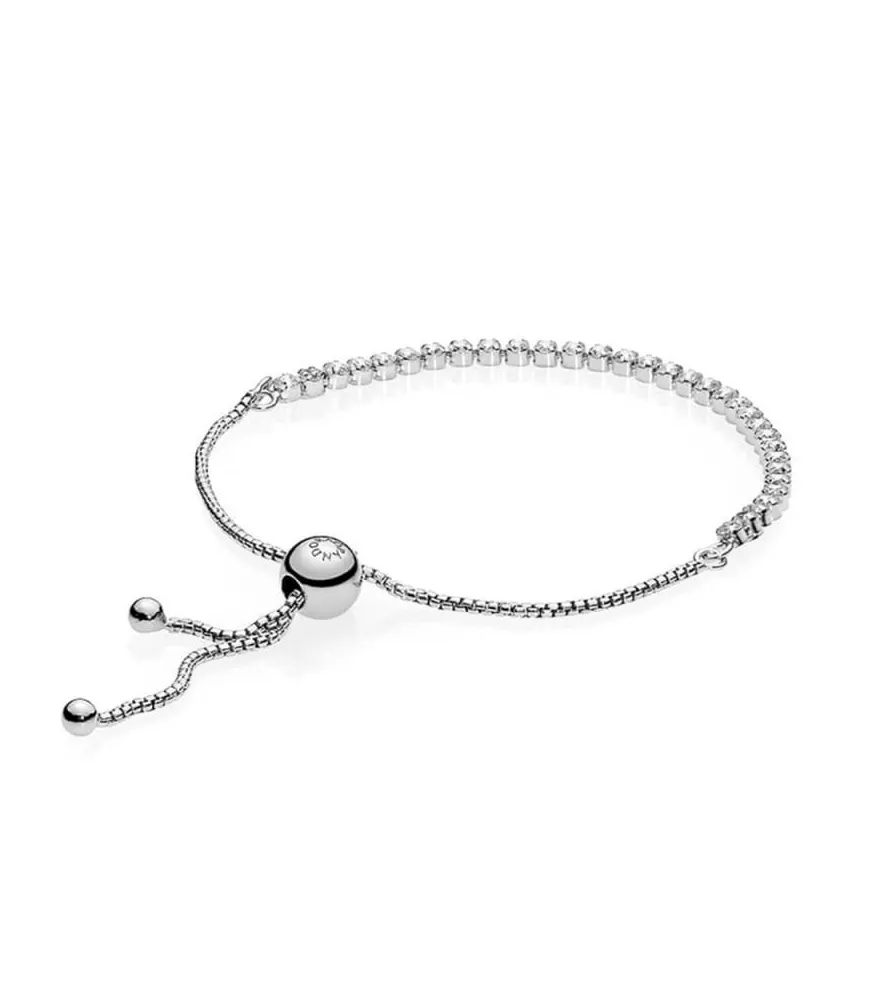 Pulsera hilo luminoso transparente brillante con cierre deslizante REF. 599375C01