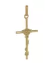 18K CRUZ LISA CON CUERDA 18.5 MM X 37 MM + reasa 8 MM