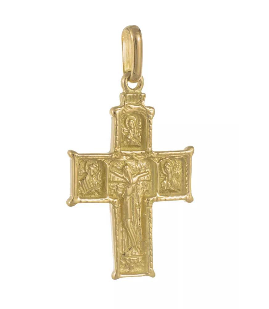 18K CRUZ BENEDICTINA 17 MM X 28 MM + reasa 8 MM