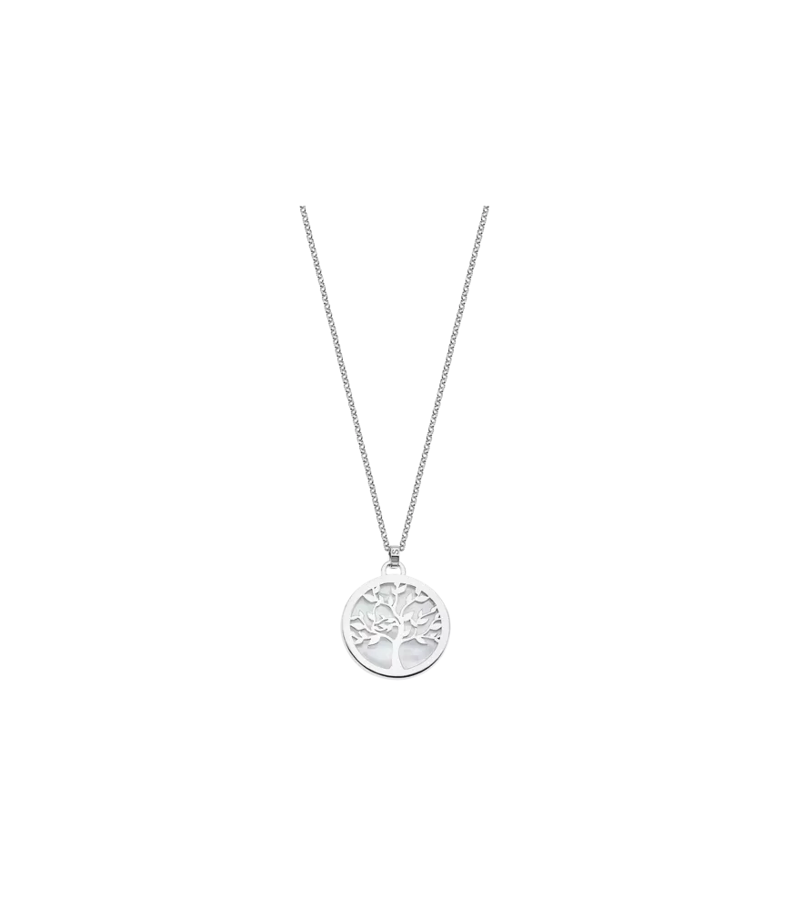 Collar Lotus Silver Árbol de la vida nácar LP1821-1/1