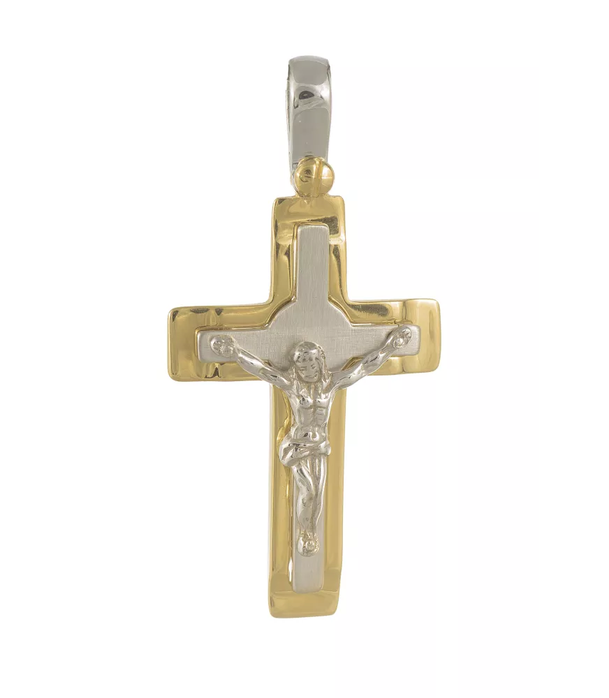 18K CRUZ RAYAS Y 4 GARRAS 23 MM X 14 MM 