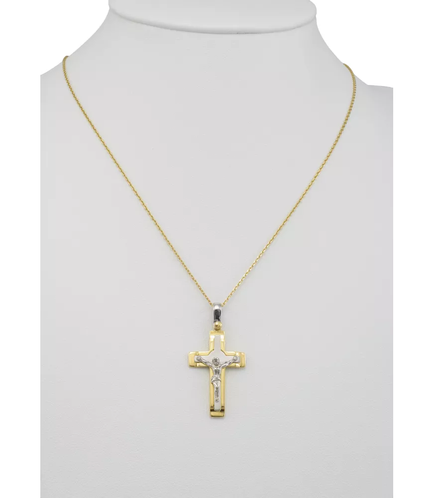 18K CRUZ RAYAS Y 4 GARRAS 23 MM X 14 MM 