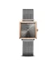 Reloj Bering mujer cuadrado 18226-369 con brazalete de malla milanesa.