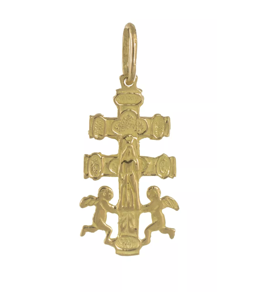 18K CRUZ CARAVACA 23 MM X 12 MM Y 30 X 15 MM