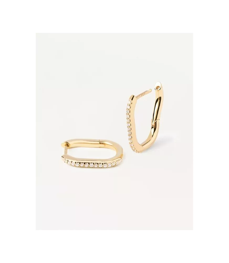 Pendientes Spike, P D Paola, en plata de ley con baño de oro de 18K.