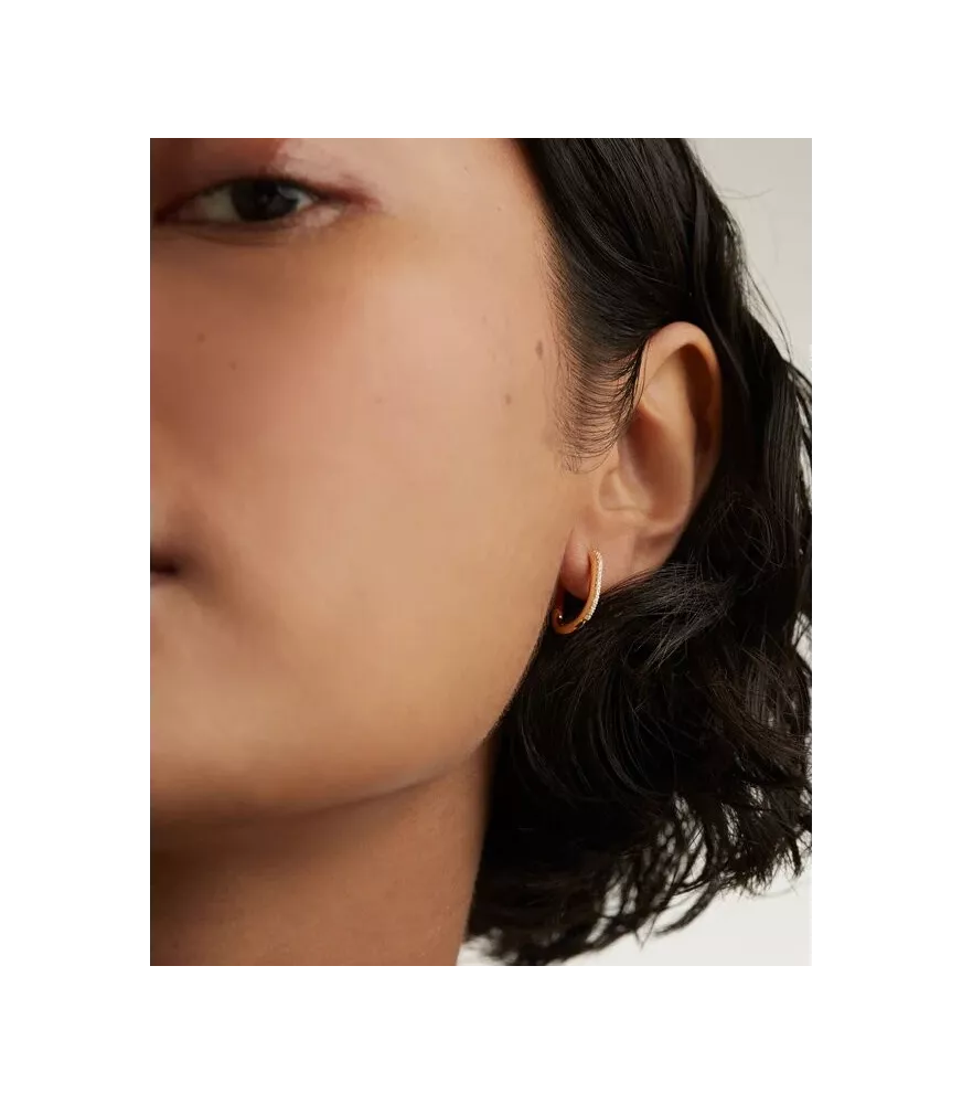 Pendientes Spike, P D Paola, en plata de ley con baño de oro de 18K.