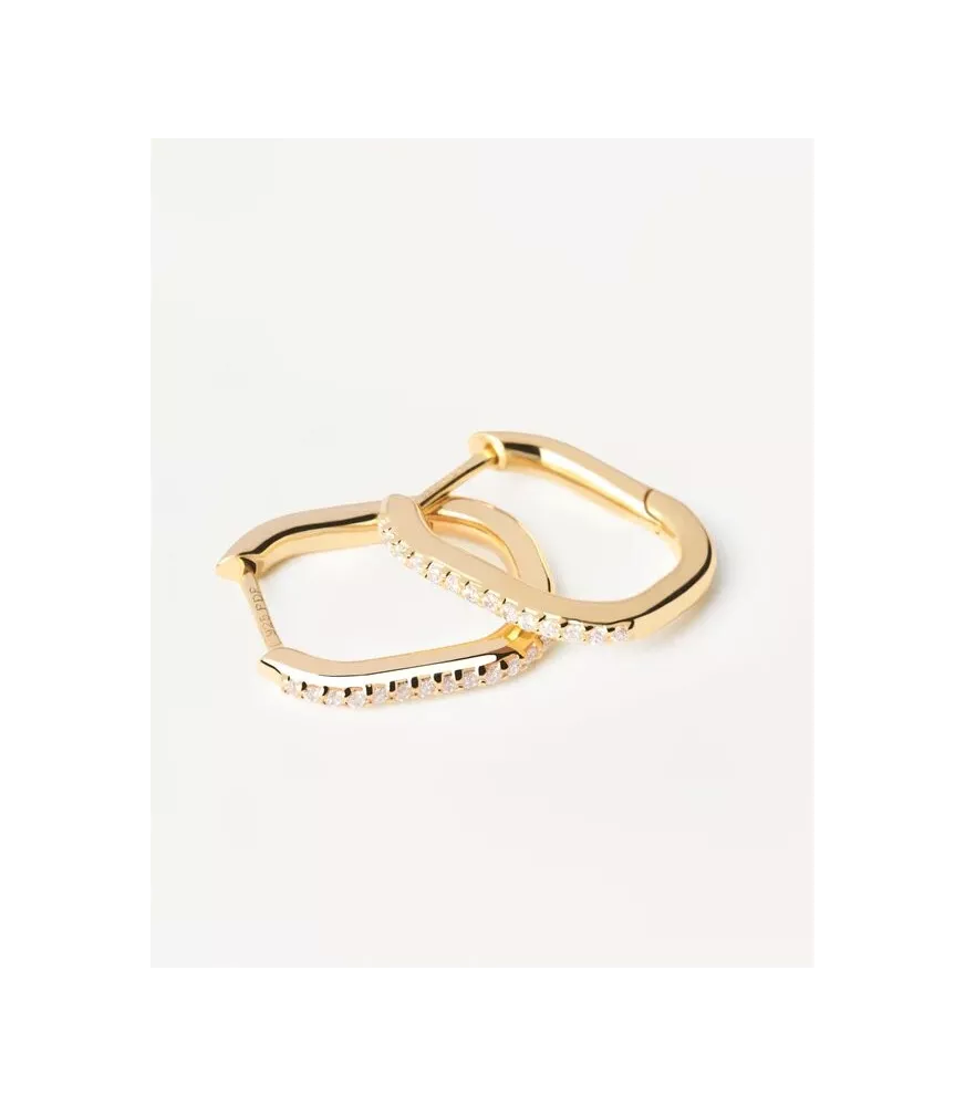 Pendientes Spike, P D Paola, en plata de ley con baño de oro de 18K.