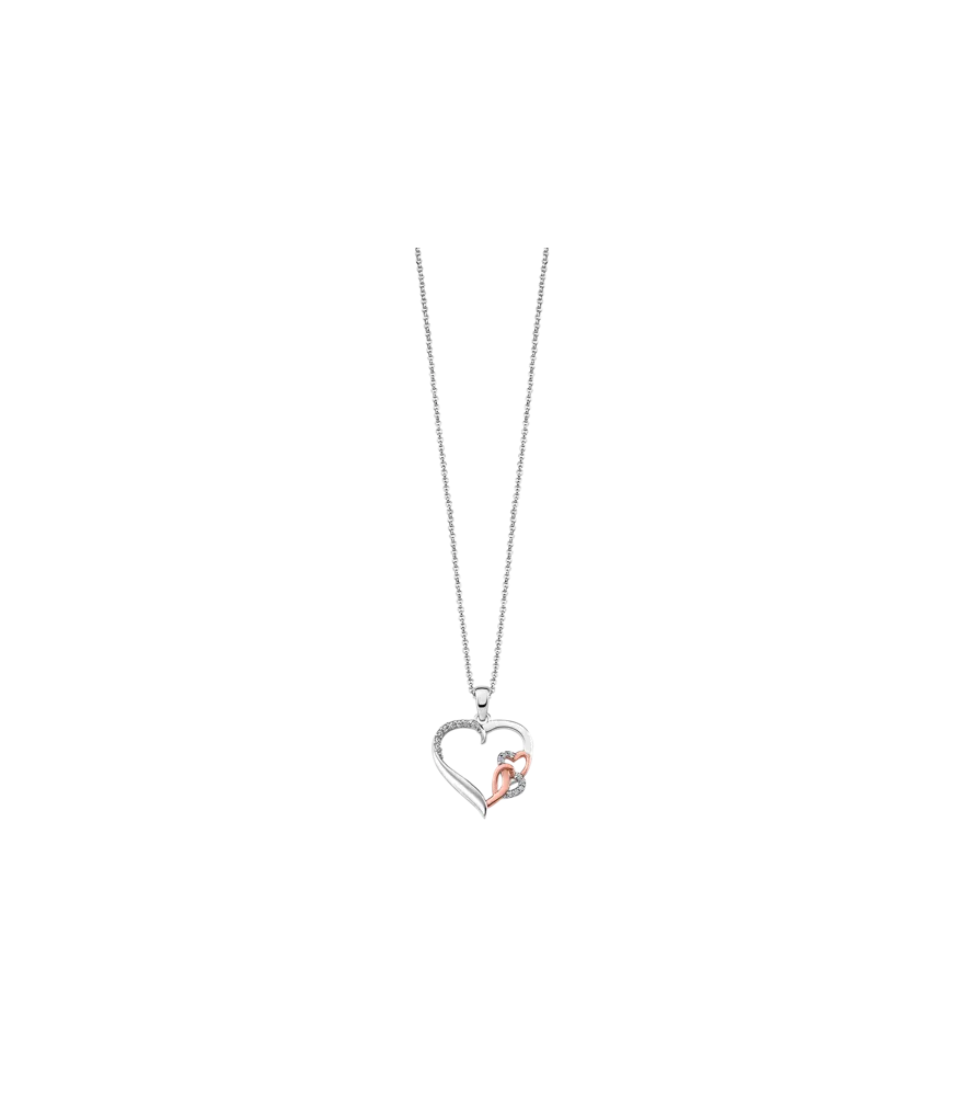 Collar Lotus Silver Corazón. LP1596-1/1