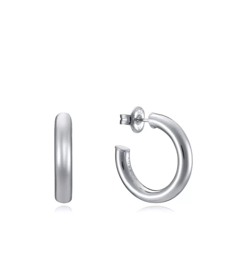 Pendientes Viceroy Trend criollas de plata de ley, 30 x 3,5mm