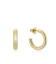 Pendientes Viceroy Trend criollas de plata de ley dorada, 20 x 3 mm