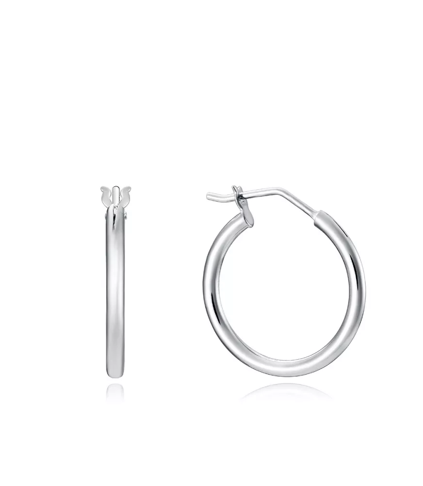 Pendientes Viceroy Trend criollas de plata de ley, 20 x 2 mm