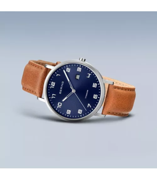 Reloj Bering hombre Titanium y piel 18640-567