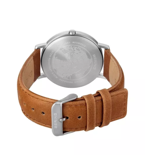 Reloj Bering hombre Titanium y piel 18640-567