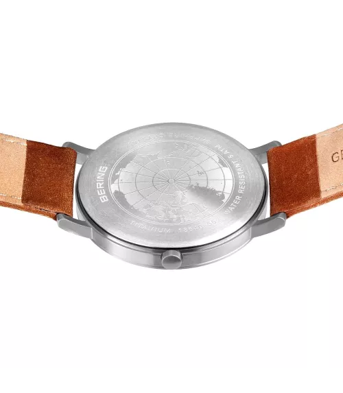 Reloj Bering hombre Titanium y piel 18640-567