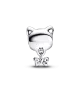 Charm en plata de ley Mascota Gato & Lazo