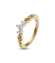 Anillo con un recubrimiento en oro de 14k Tiara Real Remolino