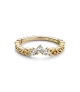Anillo con un recubrimiento en oro de 14k Tiara Real Remolino