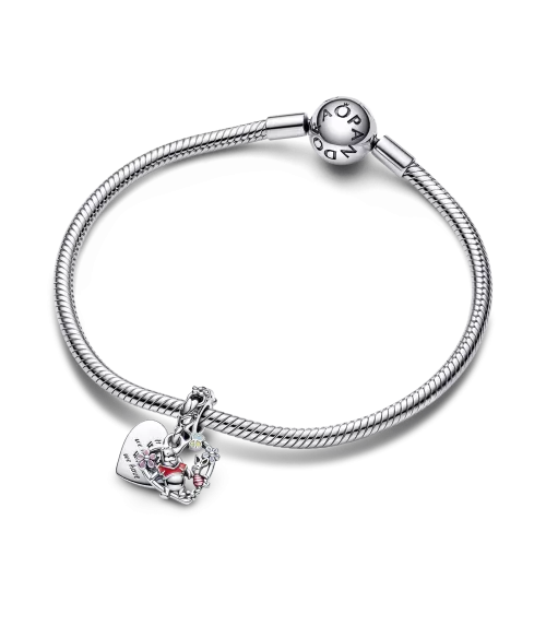 Charm Colgante Doble en plata de ley Winnie the Pooh & Piglet de Disney