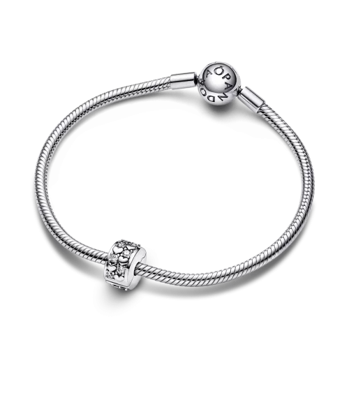 Clip en plata de ley Corazones Infinitos Brillantes