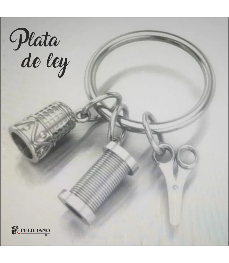 LLAVERO DE PLATA DE MODISTA O SASTRE. LL074