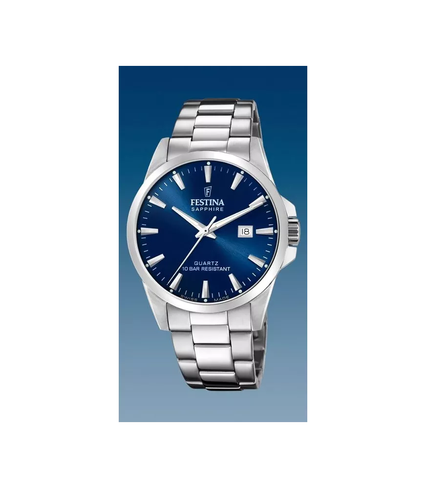 Reloj Festina Swiss Made, f20024/3 con cristal zafiro