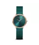 Reloj Bering Ultraslim verde mujer 15729-868