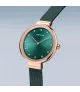 Reloj Bering clásico, malla fina verde mujer 12034-868