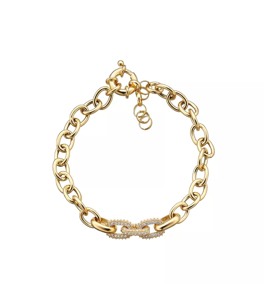 PULSERA LINKS DE DURAN EXQUSE DE PLATA DORADA 00511110