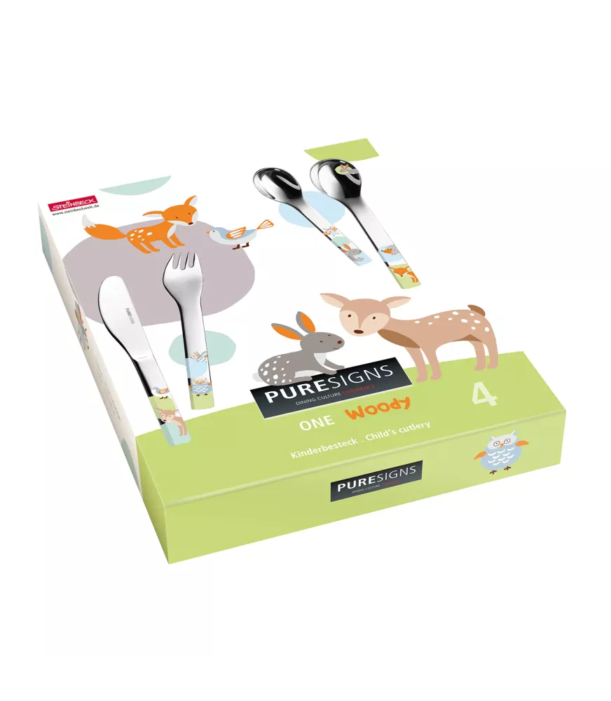 Cubiertos de acero "Woody".LU6079